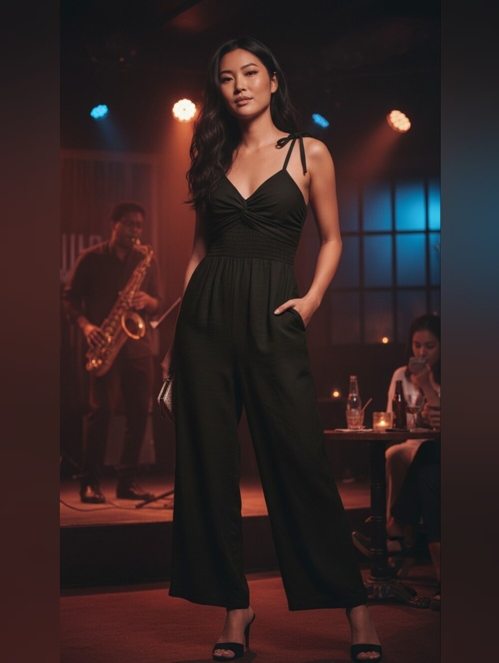 Old Navy Linen Blend Jumpsuit With Wider Leg